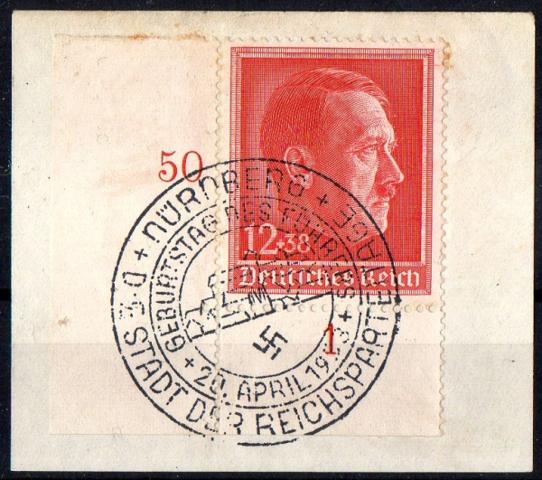Michel Nr. 664, 49 Geburtstag von Adolf Hitler.